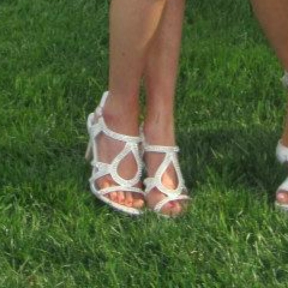 White and Silver Heels LAST CHANCE TODAY